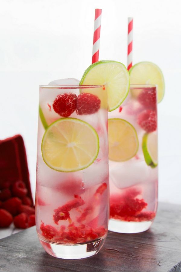 Raspberry and Lime Gin Crush