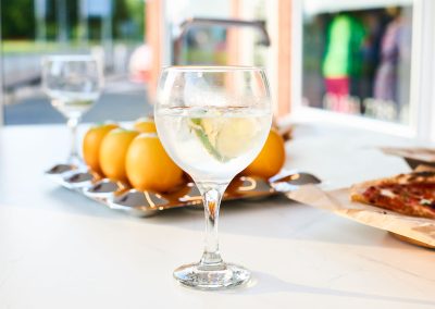 Glass of gin served from the Copa Fizz mobile bar