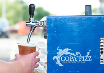 Draught beer on our mobile bar with Copa Fizz